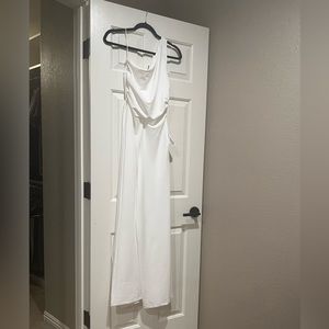 NWT white one shoulder jumpsuit